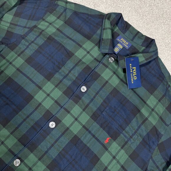 Polo Ralph Lauren Other - Polo Ralph Lauren Pajama Shirt Mens Large Sleepwear Plaid Comfy Cozy Cabin NWT